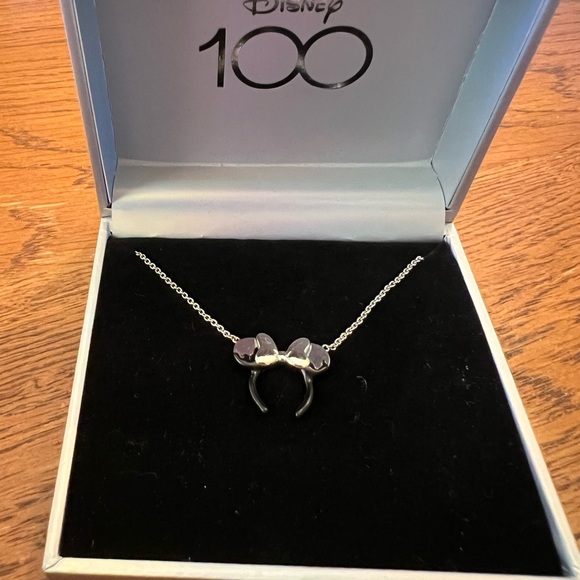 Rebecca Hook Disney 100 Platinum Style Drip Minnie Mouse Ears Headband Necklace